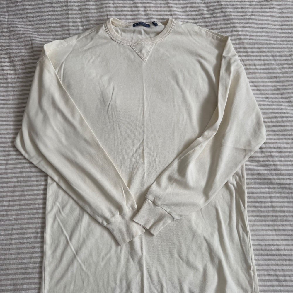 Ana + Zac Pima Cloud Crew Longsleeve T-Shirt, XS